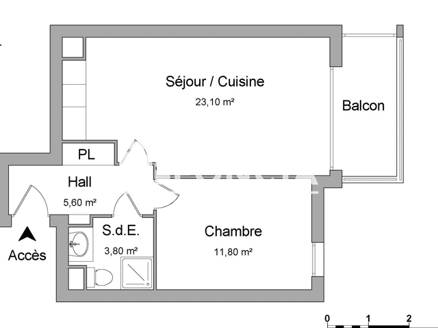 Appartement 2 pièces (44.3 m²) à louer - Faches-thumesnil (59155)