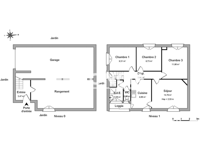Maison 4 pièces (66.32 m²) à louer - Oloron Sainte Marie (64400)