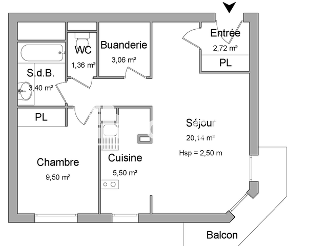 Appartement 2 pièces (45.71 m²) à louer - Castres (81100)