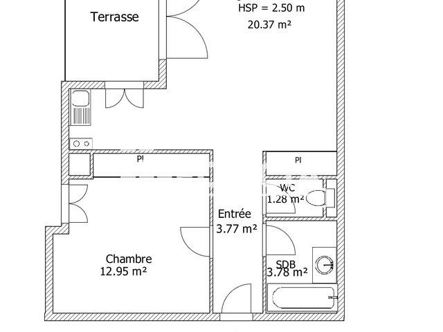 Appartement 2 pièces (42.15 m²) à louer - Cambrai (59400)