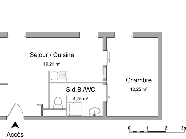 Appartement 2 pièces (36.2 m²) à louer - Villeneuve D'ascq (59650)