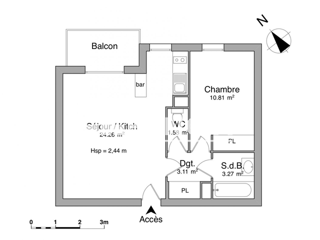 Appartement 2 pièces (43.03 m²) à louer - Onet Le Chateau (12850)