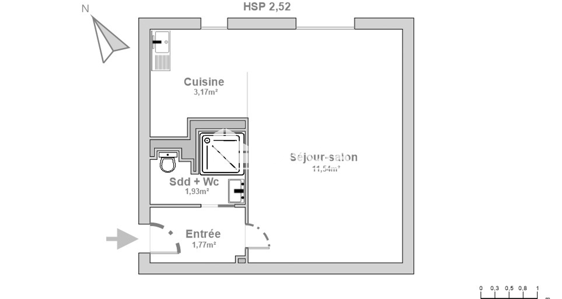 Studio (18.41 m²) à louer - La Garenne-colombes (92250)