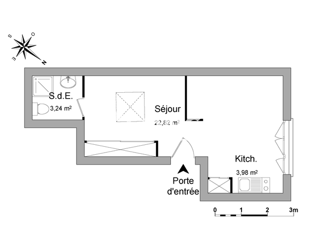 Appartement 2 pièces (30.04 m²) à louer - Mont De Marsan (40000)