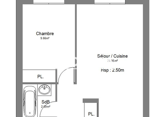 Appartement 2 pièces (35.75 m²) à louer - Tarbes (65000)
