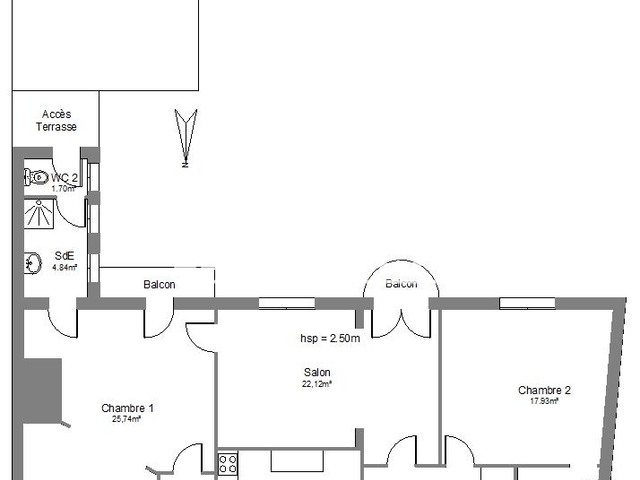 Appartement 3 pièces (99.39 m²) à louer - Tarbes (65000)