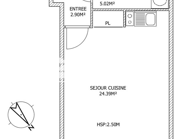 Studio (32.31 m²) à louer - Lille (59000)