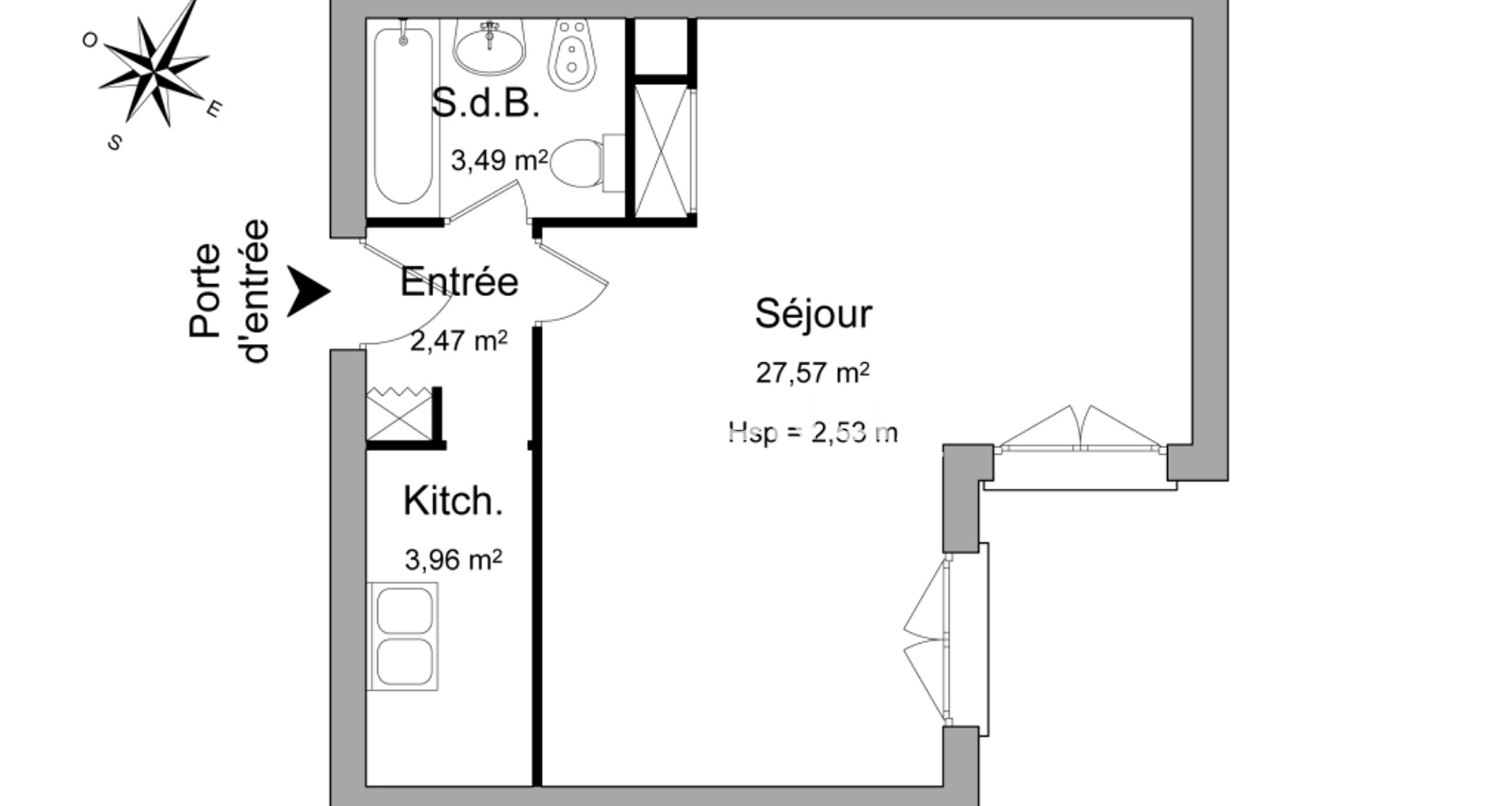 Studio (37.49 m²) à louer - Agen (47000)