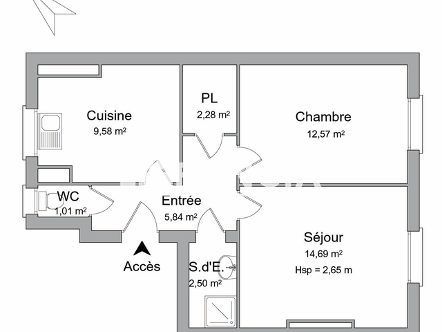 Appartement 2 pièces (48.47 m²) à louer - Brest (29200)