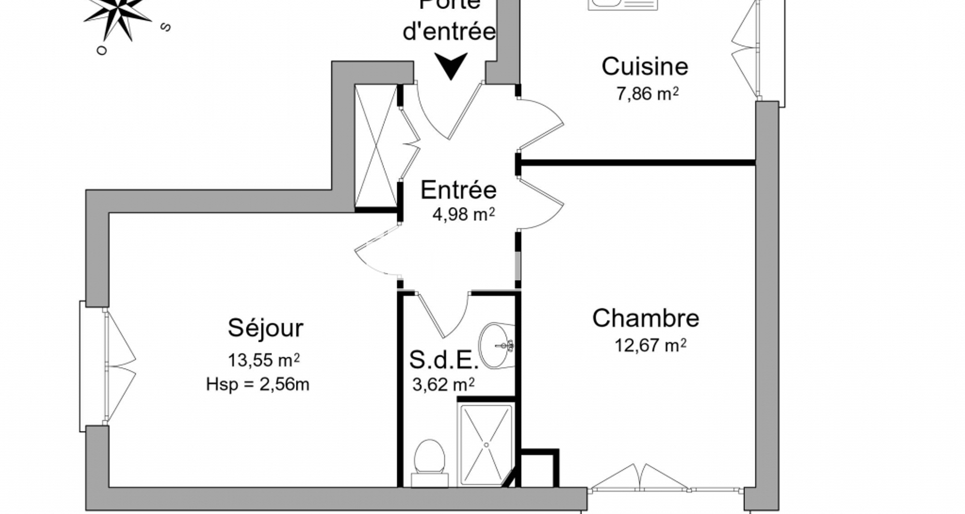 Appartement 2 pièces (41.87 m²) à louer - Rodez (12000)