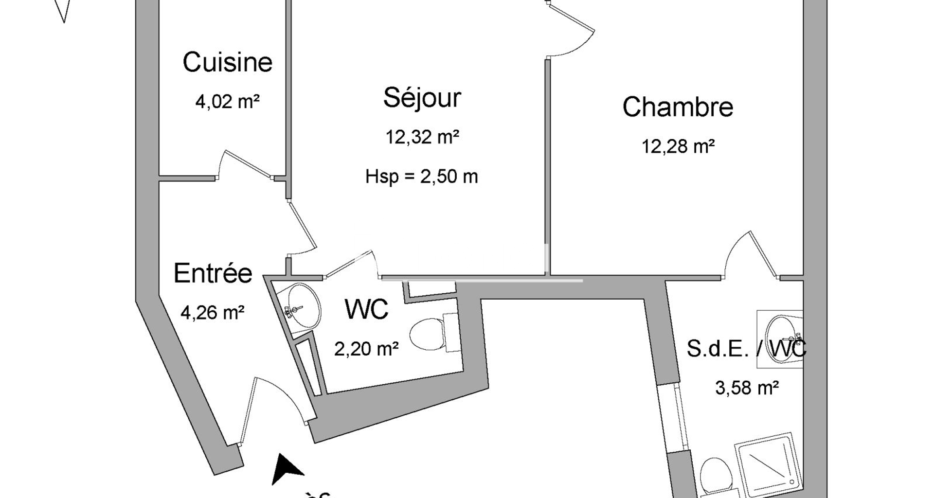Appartement 2 pièces (38.53 m²) à louer - Courbevoie (92400)