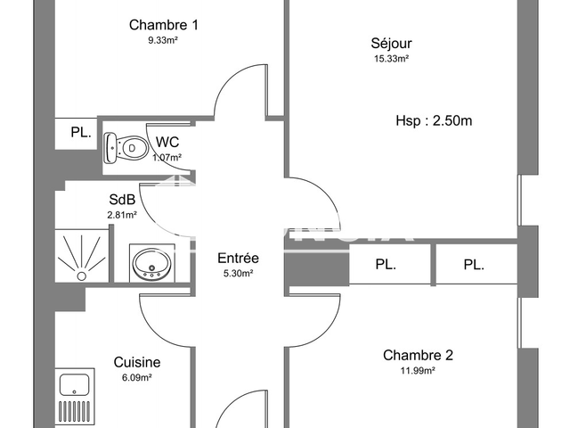 Appartement 3 pièces (51.92 m²) à louer - Tarbes (65000)
