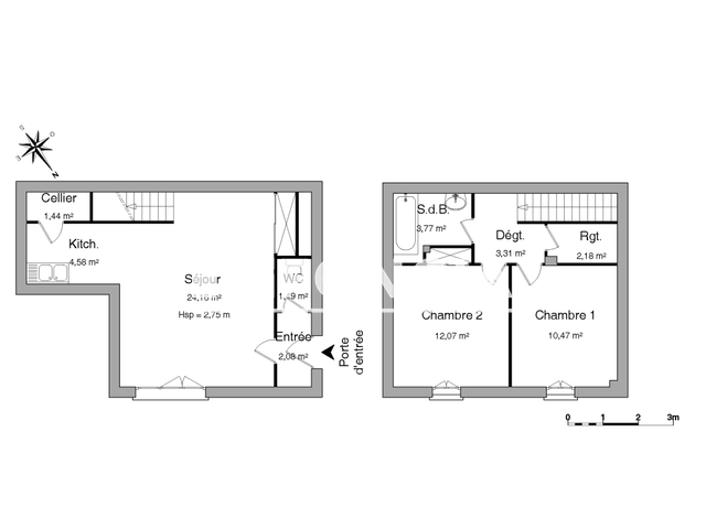 Appartement 3 pièces (65.55 m²) à louer - Albi (81000)