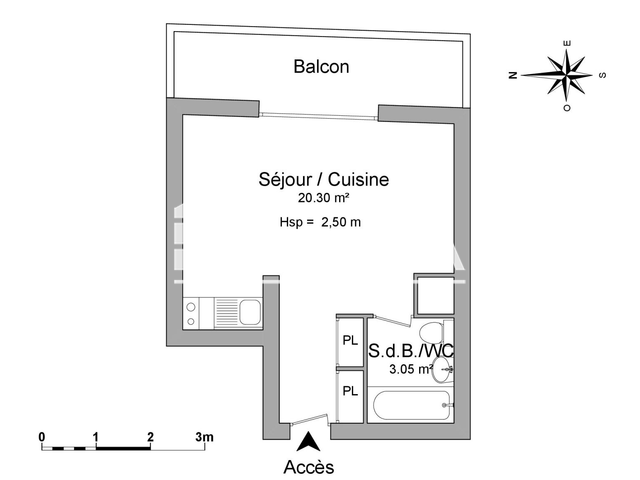 Studio (23.78 m²) à louer - Biarritz (64200)