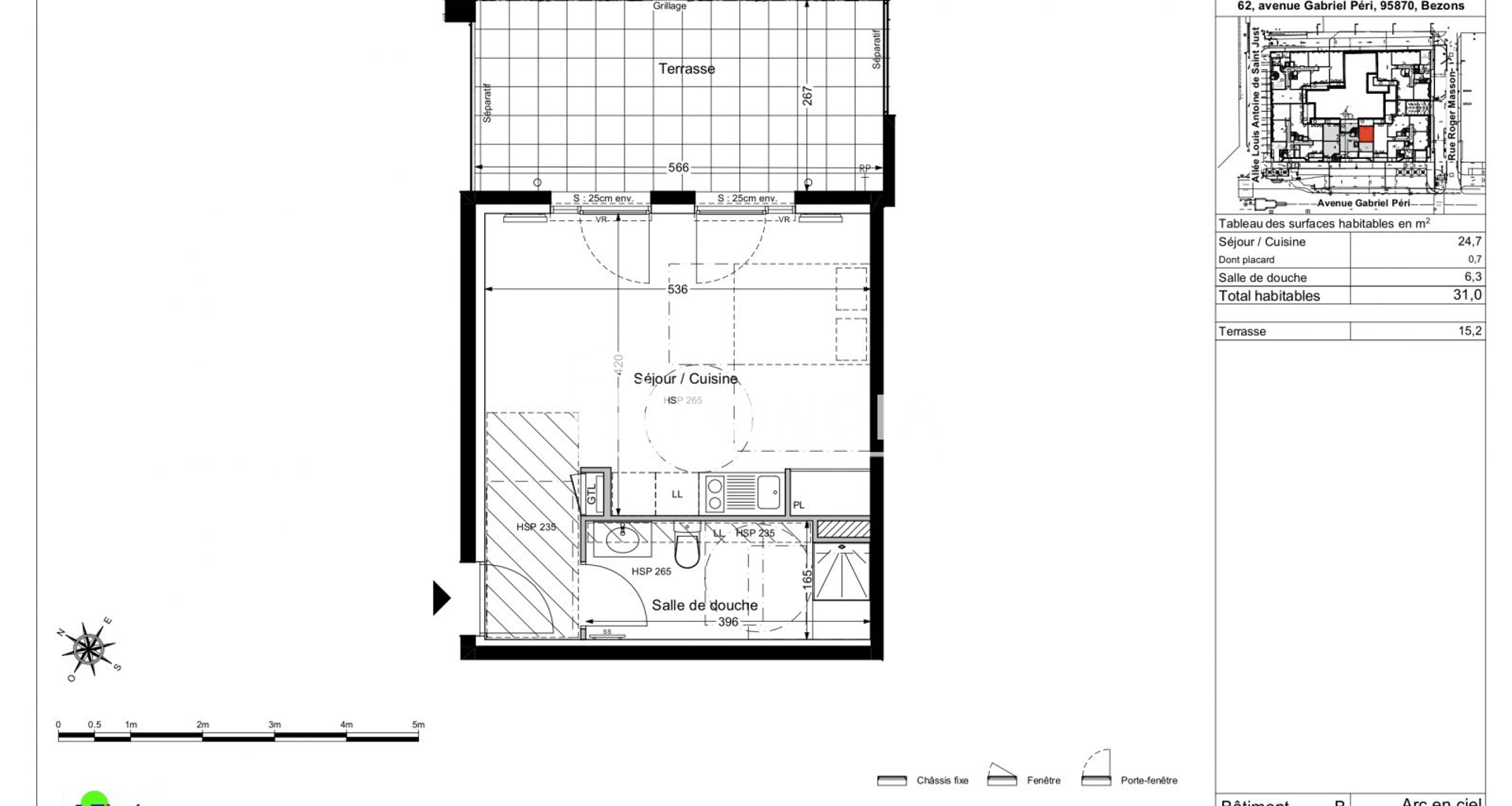 Studio (31 m²) à louer - Bezons (95870)
