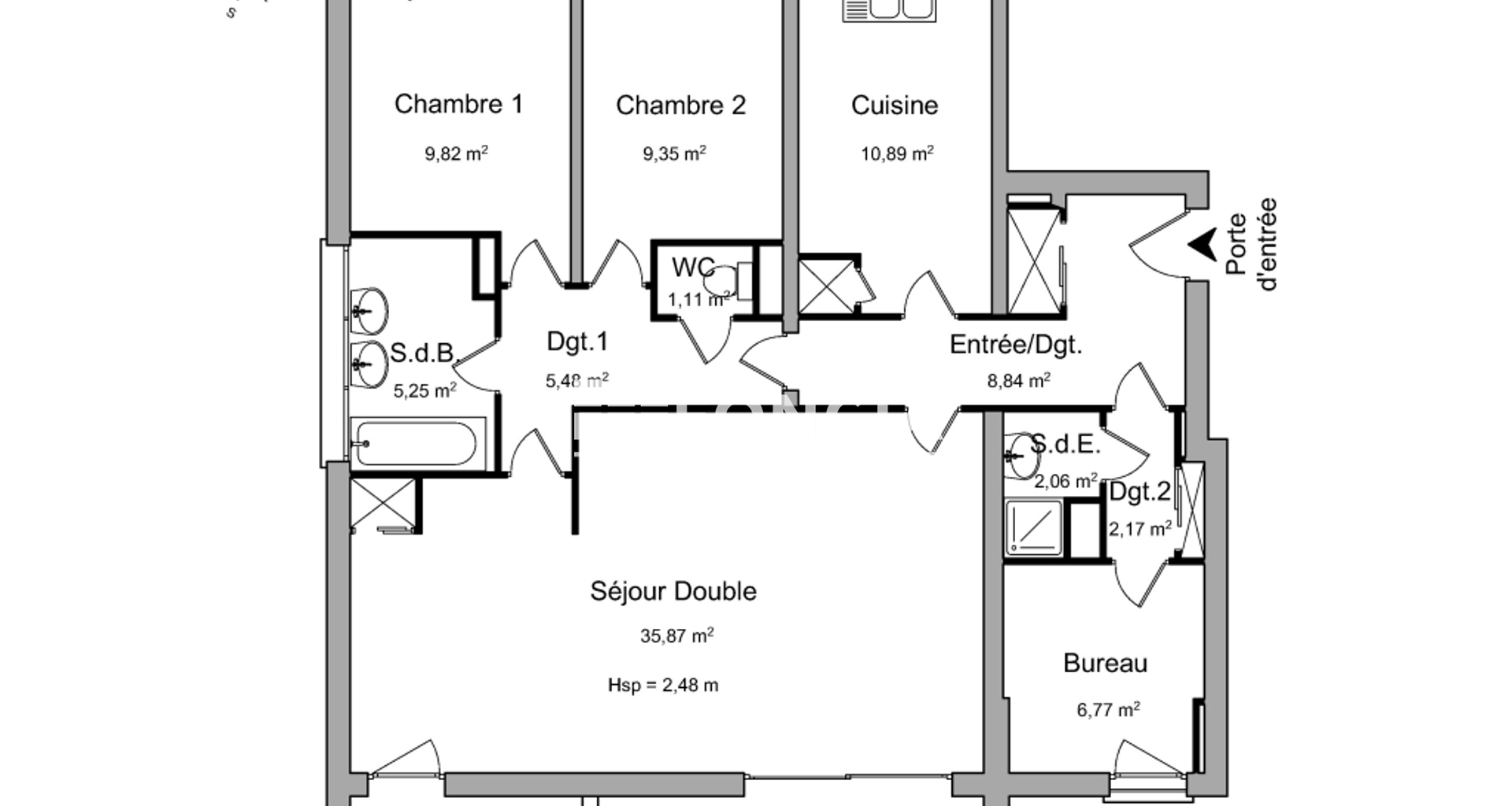Appartement 5 pièces (97.61 m²) à louer - Asnières-sur-seine (92600)