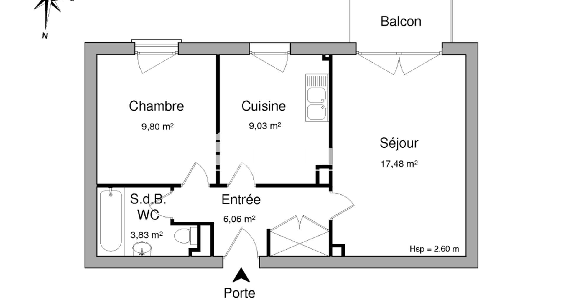 Appartement 2 pièces (46.2 m²) à louer - Rodez (12000)