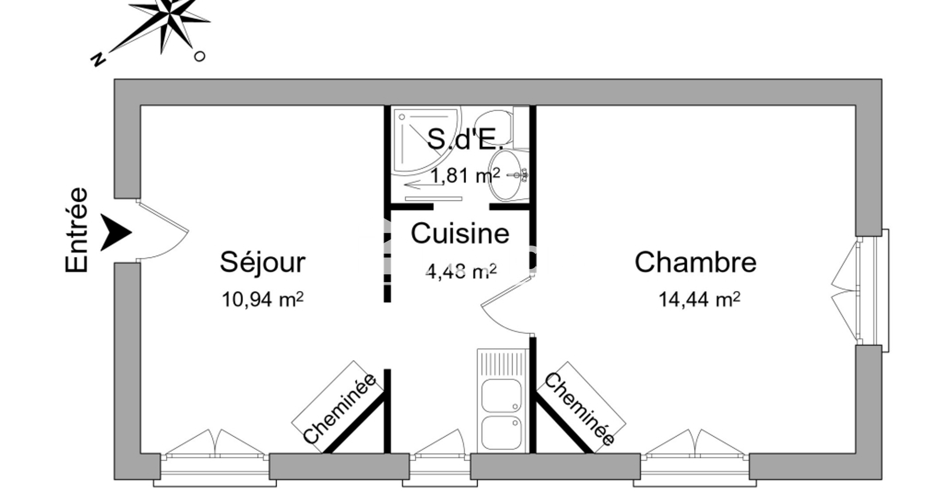 Appartement 2 pièces (31.67 m²) à louer - Colombes (92700)