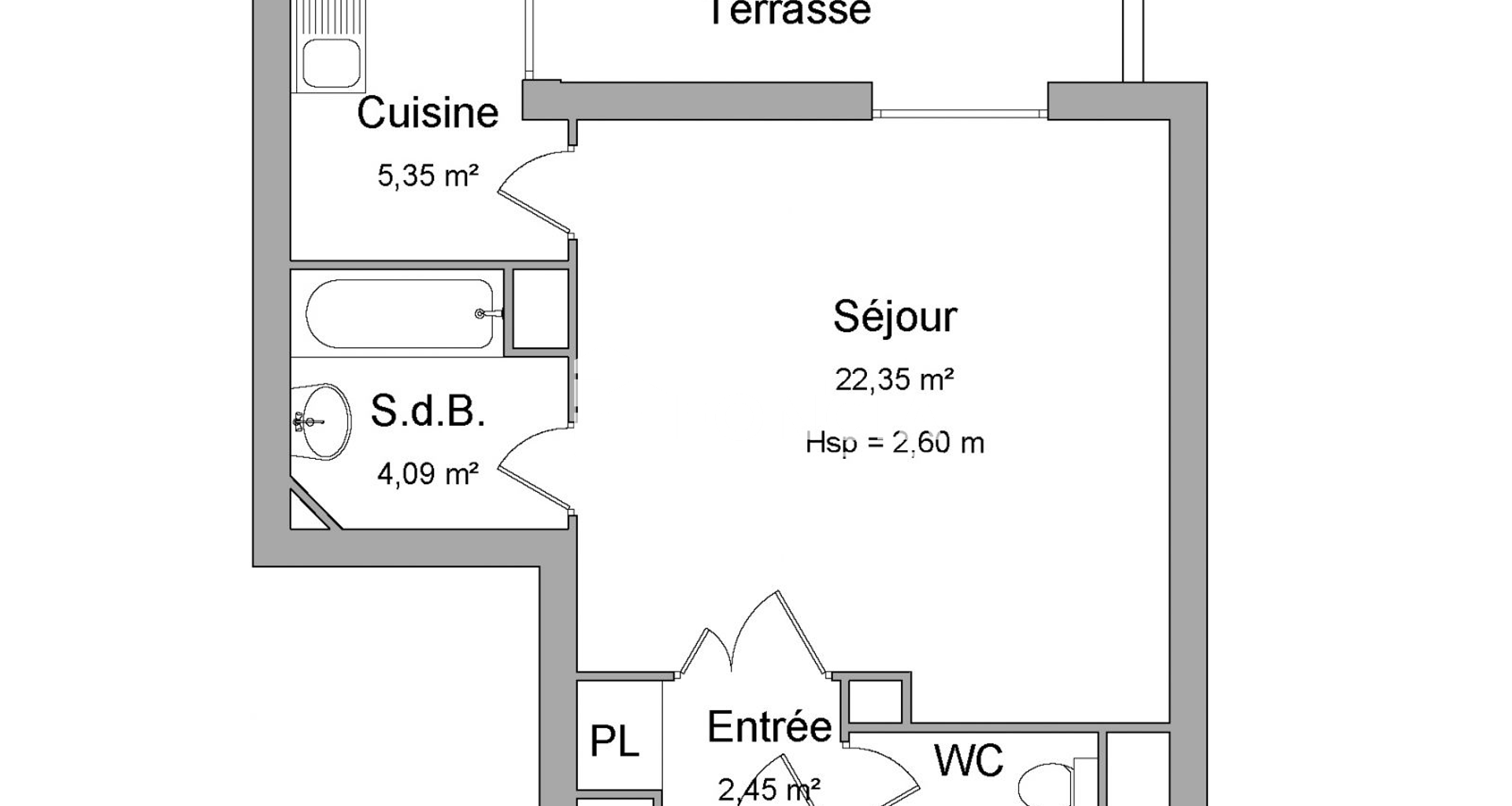 Studio (36 m²) à louer - Asnières-sur-seine (92600)