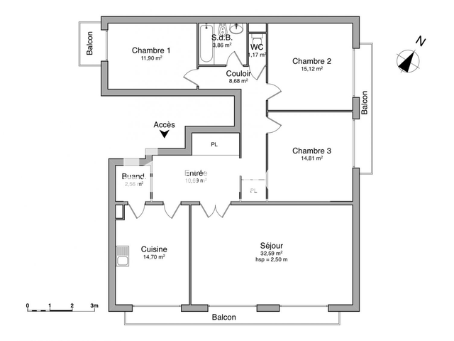 Appartement 4 pièces (116.08 m²) à louer - Brest (29200)