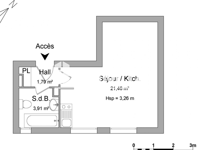 Studio (27.16 m²) à louer - Lille (59800)