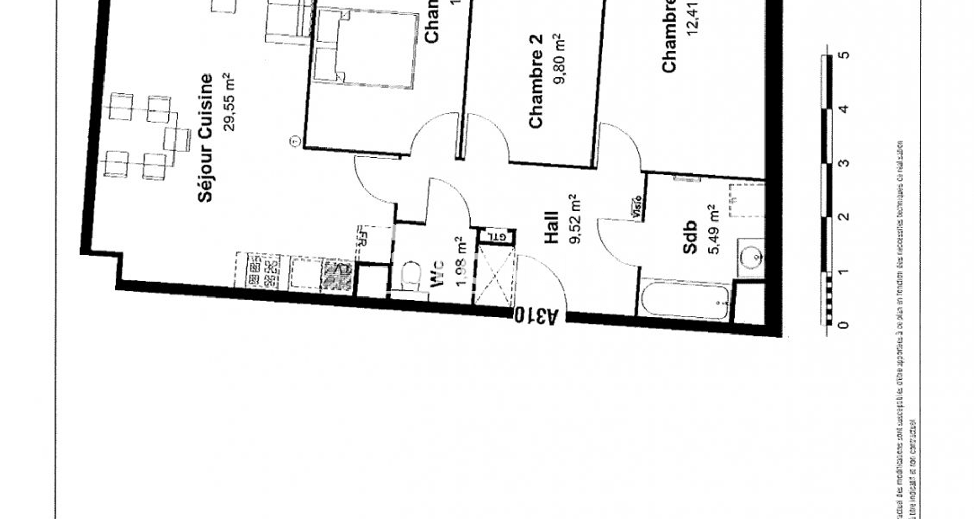 Appartement 4 pièces (80.31 m²) à louer - Arras (62000)