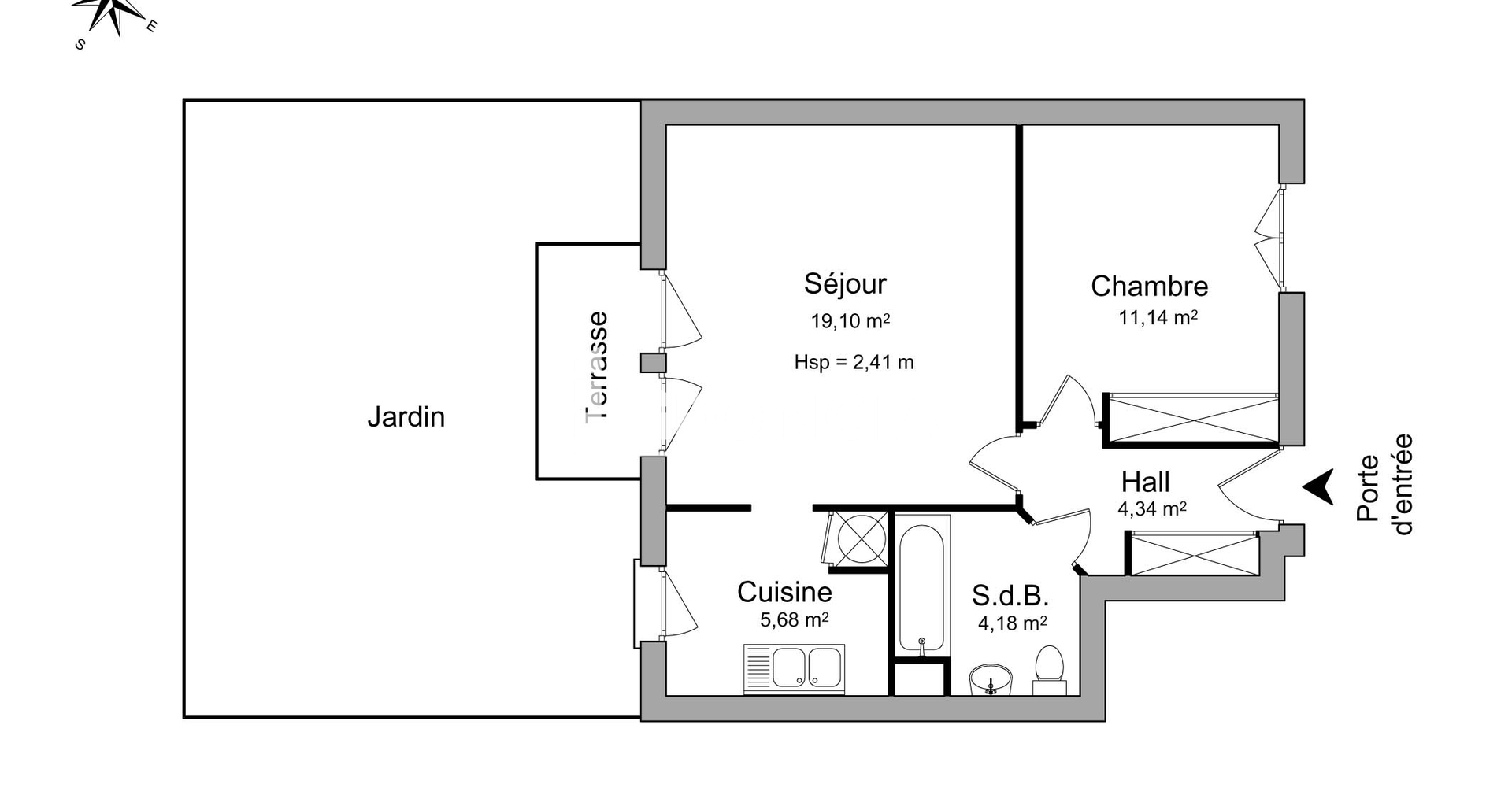 Appartement 2 pièces (43.75 m²) à louer - Cormeilles-en-parisis (95240)