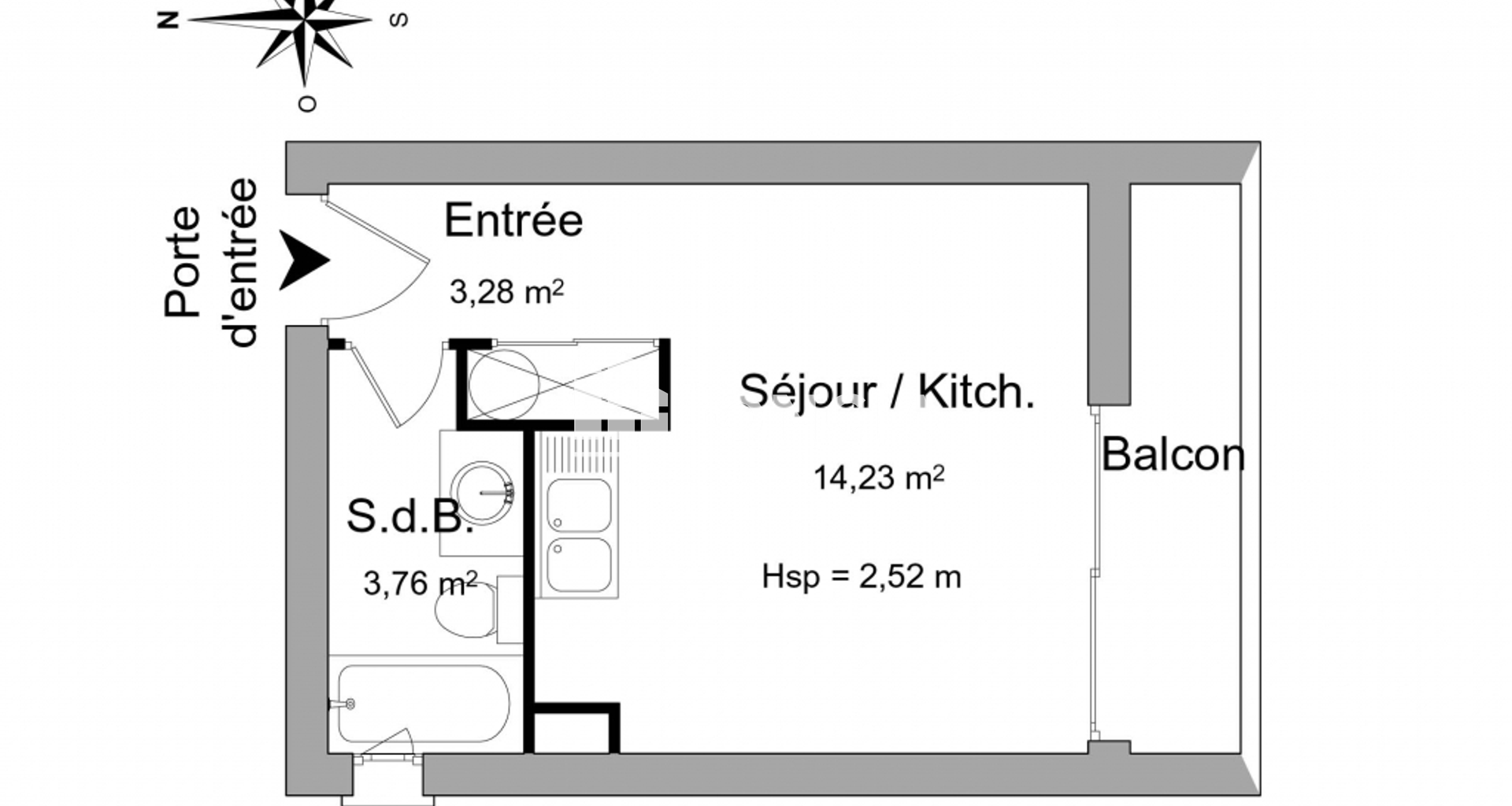 Studio (21.27 m²) à louer - Anglet (64600)