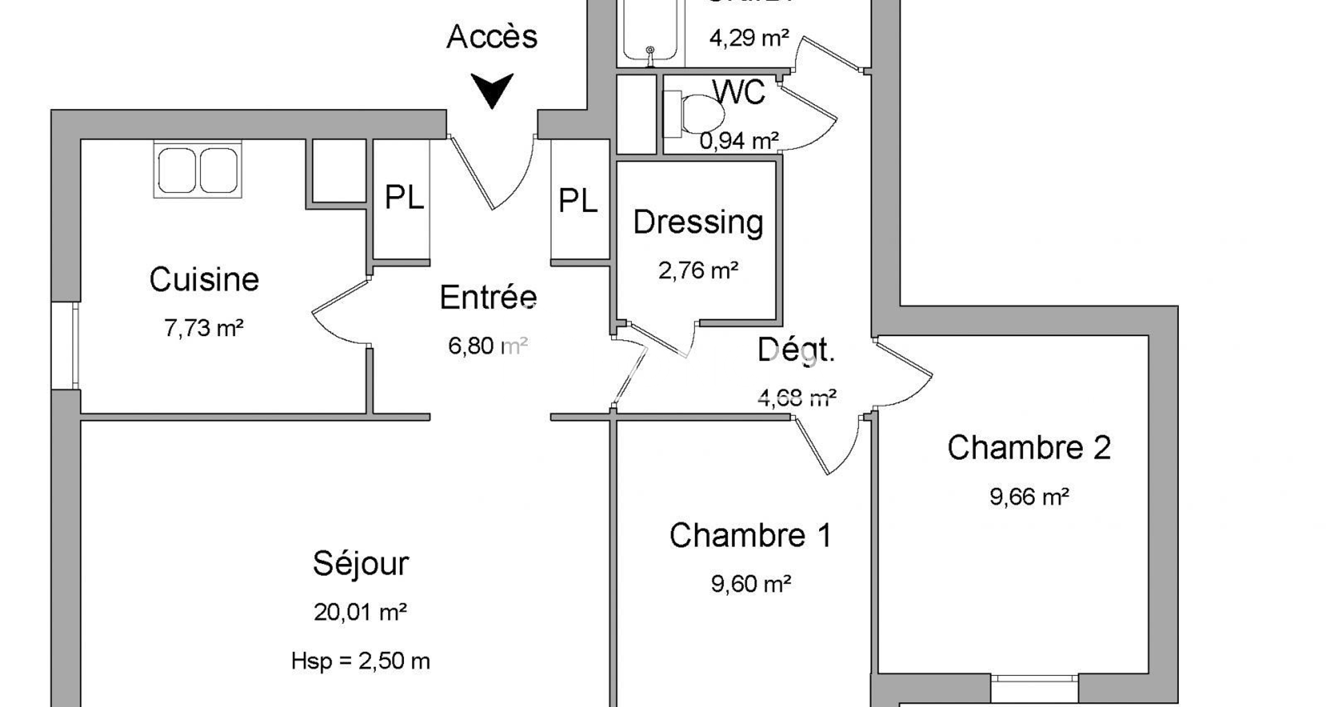 Appartement 3 pièces (66.47 m²) à louer - Puteaux (92800)
