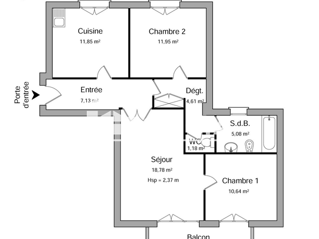 Appartement 3 pièces (71.22 m²) à louer - Rodez (12000)
