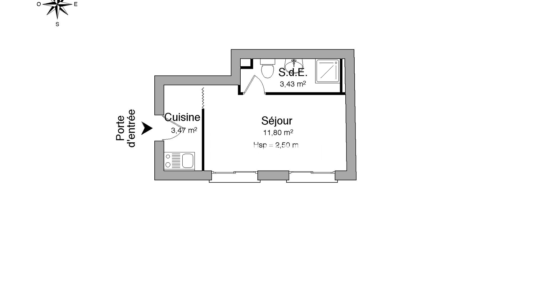 Studio (18.7 m²) à louer - Cahors (46000)