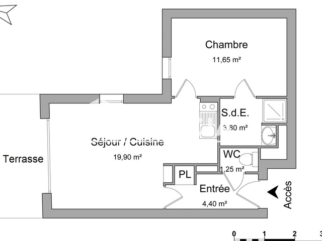 Appartement 2 pièces (41 m²) à louer - Nantes (44000)