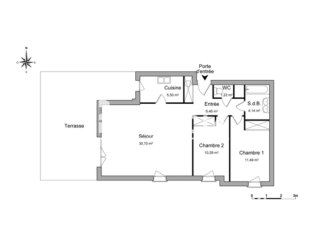 Appartement 3 pièces (70.01 m²) à louer - Agen (47000)