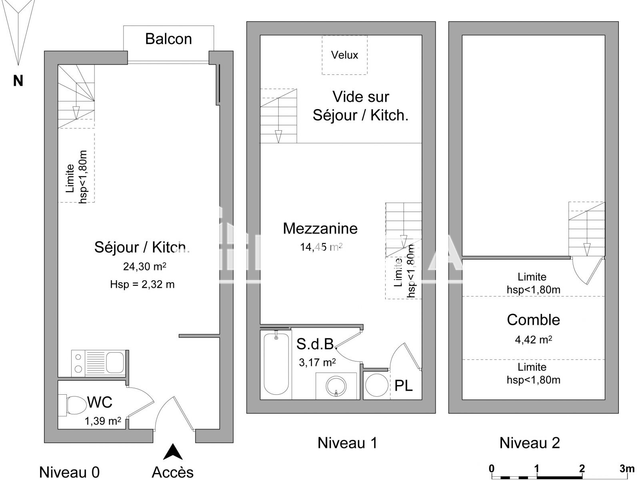 Appartement 2 pièces (47 m²) à louer - Onet Le Chateau (12850)