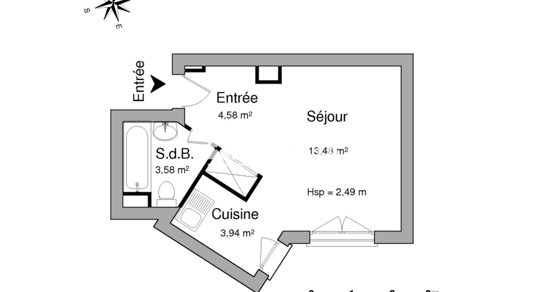 Studio (25.58 m²) à louer - Houilles (78800)