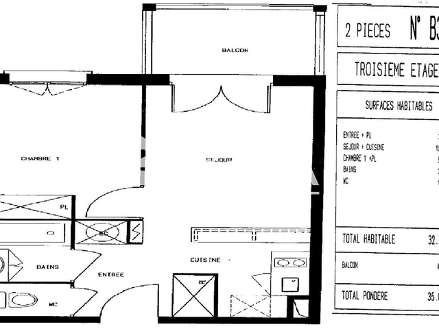 Appartement 2 pièces (32 m²) à louer - Saint-paul-lès-dax (40990)