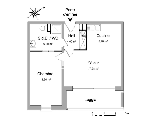 Appartement 2 pièces (46.3 m²) à louer - Roubaix (59100)