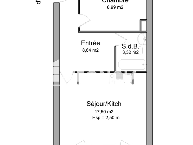 Appartement 2 pièces (38.45 m²) à louer - Guerande (44350)