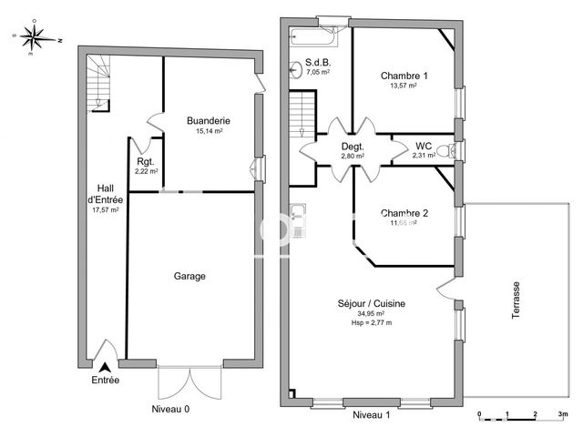 Maison 3 pièces (107.29 m²) à louer - Le Passage (47520)