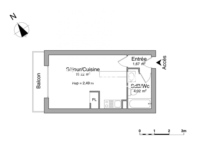Studio (24.91 m²) à louer - Agen (47000)