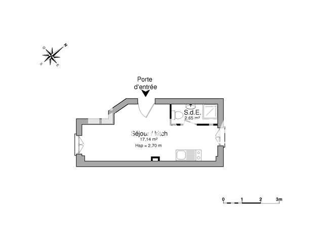 Studio (19.79 m²) à louer - Brest (29200)