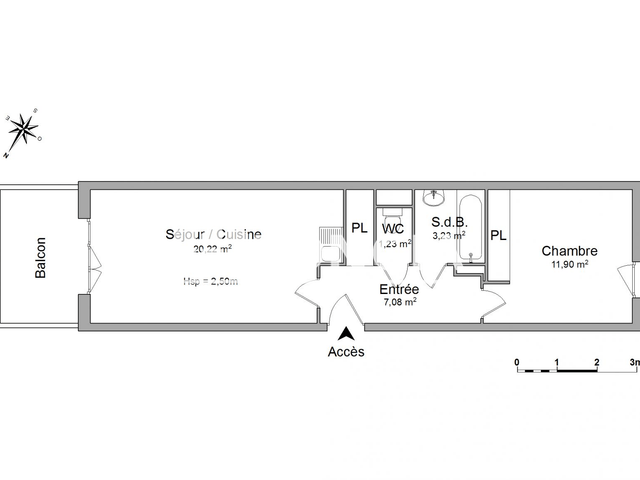 Appartement 2 pièces (43.66 m²) à louer - Brest (29200)