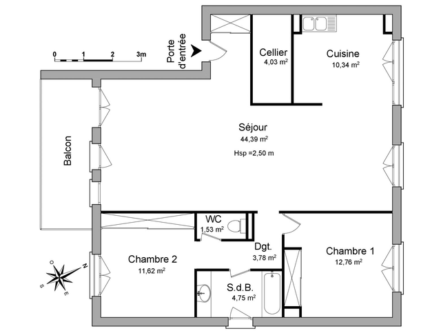 Appartement 3 pièces (93.2 m²) à louer - Castres (81100)