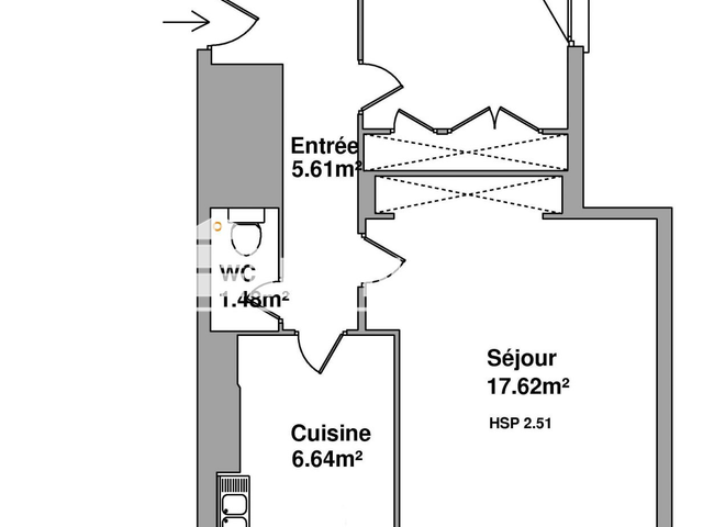 Appartement 2 pièces (45.64 m²) à louer - Lourdes (65100)