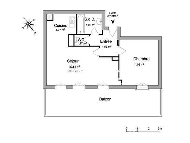 Appartement 2 pièces (51.16 m²) à louer - Amiens (80000)