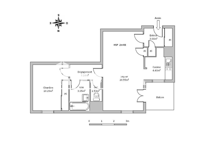 Appartement 2 pièces (47.5 m²) à louer - Valenciennes (59300)