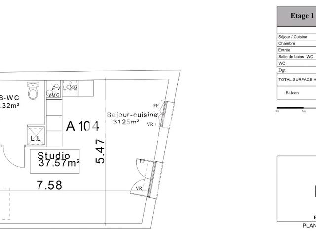 Studio (37.57 m²) à louer - Amiens (80000)