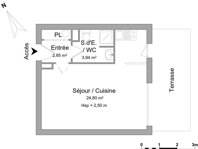 Studio (31.59 m²) à louer - Brest (29200)