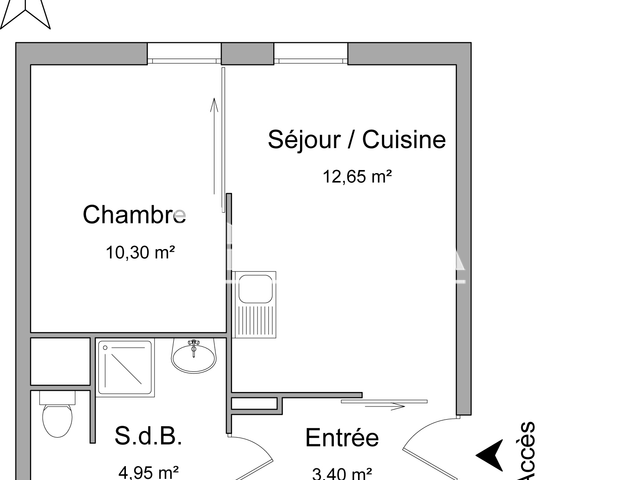 Studio (31.3 m²) à louer - Villeneuve D'ascq (59650)