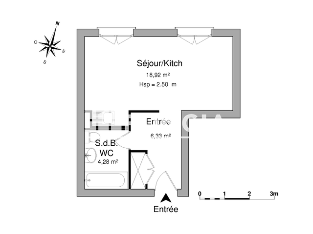 Studio (29.53 m²) à louer - Biarritz (64200)